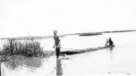 Dva muži s člunem směřující na břeh, Šilukové