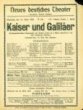 Divadelní cedule Kaiser und Galiläer
