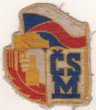 Textilní odznak, strojově vyšívaný Československého svazu mládeže