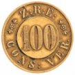 Peněžní známka s hodnotou 100