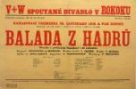 Plakát Osvobozeného divadla: V+W: Balada z hadrů