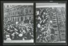 2 x fotografie, Liebknecht hovoří k demonstrantům