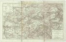Topographische Reisekarte durch die umliegende Gegend von Dresden