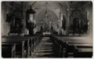 Interiér farního kostela sv. Jana Křtitele v Písečné na historické pohlednici