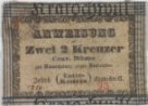 Nouzové platidlo z let 1848-1849 - 2 krejcary