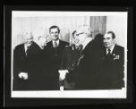 Fotografie, setkání československé delegace v čele s Gustávem Husákem a sovětské delegace