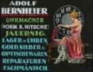 Hodinářství Adolfa Bernheiera (reklamní diapozitiv)