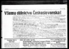 Všemu dělnictvu Československa!, článek v periodiku.