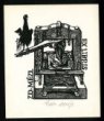 Exlibris - Ruční dřevěný tiskařský lis a černý kohoutek