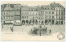 Staroměstské náměstí s Neptunovou kašnou, tramvaj - ´Reichenberg.  Altstädter Platz.´