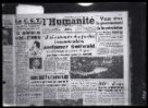 Článek J´ai entendu des foules innombrables acclamer Gottwald en deferant á travers Prague, periodikum l´Humanité, 25. 2. 1948, část titulní strany, první část článku.