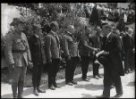 Vedení znojemských turnerů vítá prezidenta Masaryka v červnu 1924 ve Znojmě