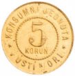 Peněžní známka s hodnotou 5 korun