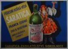 Reklamní plakát hořké vody Šaratice