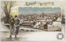 Celkový pohled na Liberec - pohled z Perštýna, před 1905 ´Gruss aus Reichenberg´
