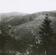 Horské údolí ve směru na Černý kout v Rychlebských horách (skleněný stereodiapozitiv)
