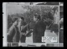 Fotografie, slavný a známý francouzský revoluční básník André Malraux návštěvou u Gorkiho