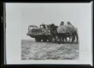 Fotografie, velbloud u obrněného transportéru
