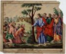 Antonius Aust: Deset malomocných a Kristus (akvarel)