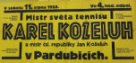 Mistr světa tennisu Karel Koželuh a mistr ČSR Jan Koželuh v Pardubicích