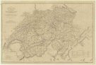 Carte physique et routiere de la Suisse