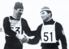 Skokan na lyžích Jiří Raška a norský reprezentant Björn Wirkola
