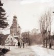 Skleněný stereonegativ:  farní kostel sv. Jana Křtitele v Písečné (1900)