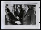 Fotografie, Ludwig Erhard zakončil jednání ve Washingtonu s presidentem Lyndonem Johnsonem