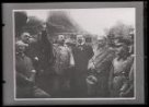 Fotografie, řečníci při protestním shromáždění na Staroměstském náměstí v Praze, 28. 10. 1918.