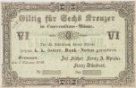 Nouzové platidlo z let 1848-1849 - 6 krejcarů