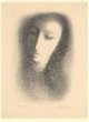 Grafický list - Hlava ženy se zavřenýma očima