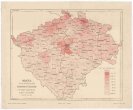 Mapa zalidněnosti Království českého dle sčítání obyvatelstva ze dne 31. prosince 1890