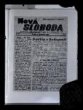 Časopis Nová sloboda, roč. II, čís. 8, 11. 1. 1945, titulní strana.