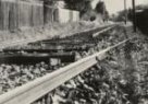Vytrhané koleje v Jeseníku v říjnu 1938 (čb. reprofoto)