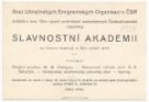 Slavnostní akademie v den 12ho výročí prohlášení samostatnosti Československé republiky