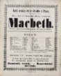 Divadelní cedule Macbeth